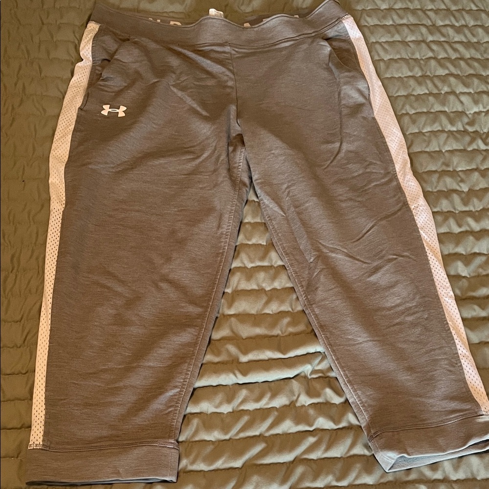 Under Armour Women’s  Gray Joggers with White Accents